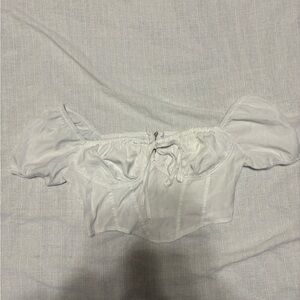 Elegant White Puff Sleeve Top